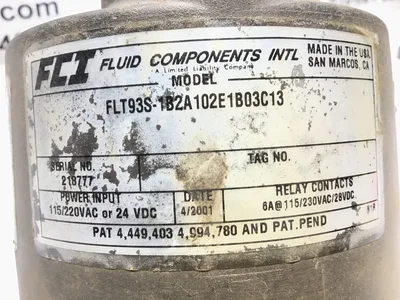 FCI FLT93S-1B2A102E1B03C13 Hazardous Location Enclosure 2350PSIG 500F 115/220VAC