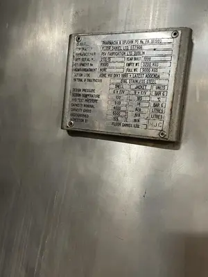 4,000L S/S JKTD Vertical Reactor 4 kw