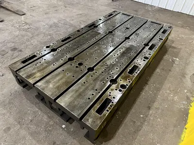 48" X 92" X 12" T-SLOTTED LAYOUT RISER TABLE / FLOOR PLATE: STOCK #19754