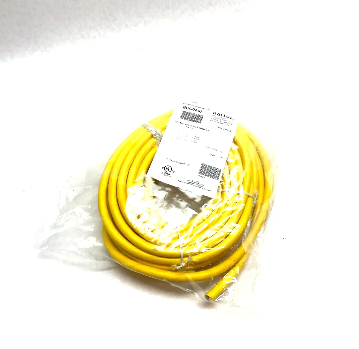 USED BALLUFF POWER CONNECTION CABLE SGL-ENDED