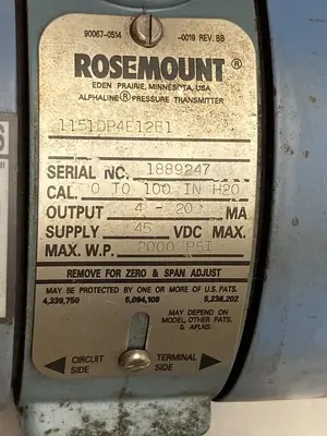 Used ROSEMOUNT 1151DP4E12B1 Pressure Transmitters Ohio US | Surplus Asset Holdings #1246461