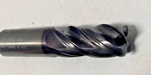 Solid Carbide End Mill 1" Shank 4 Flutes With Radius