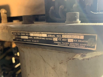 Federal Pacific DMB 50-T EI1S2 Air Circuit Breaker