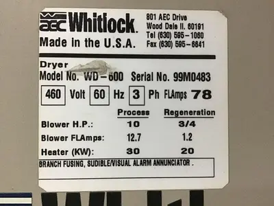 USED AEC WHITLOCK WD-600