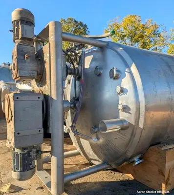 Used DCI Twin Motion Kettle, 3,000 Gallon | 316 Stainless Steel | Jacketed 150 PSI | Twin Agitators with Scrapers | Built 2007 | NB# 6749