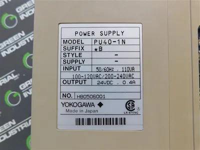 Yokogawa PU40-1N Power Supply Module Suffix *B No Cover Used