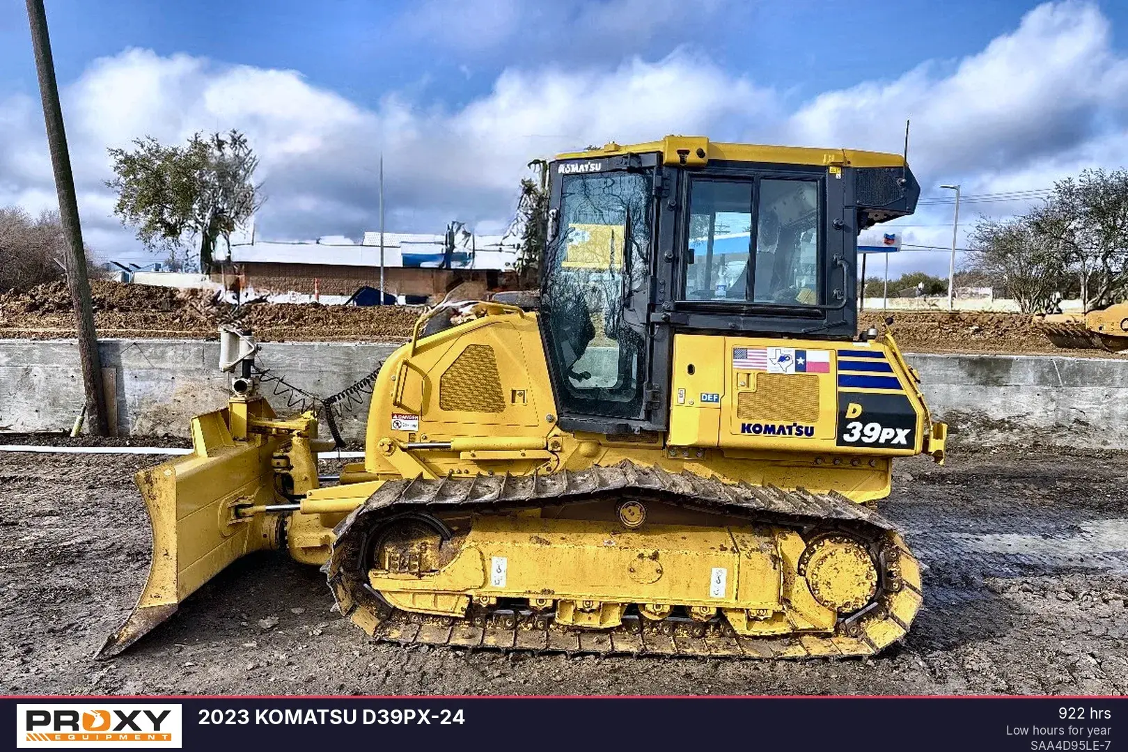 Used 2023 KOMATSU D39PX-24 Bulldozers Texas US | Proxy Equipment #1382990