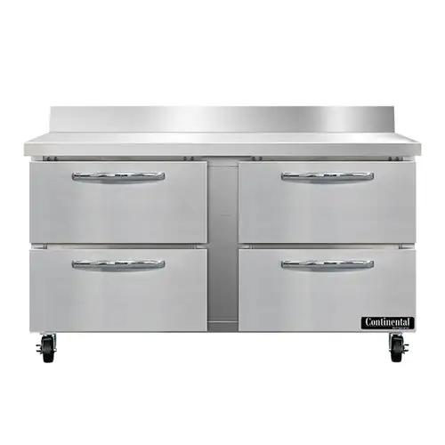 Continental SW60NBS-D 60" Worktop Refrigerator W/ (2) Sections, 115v