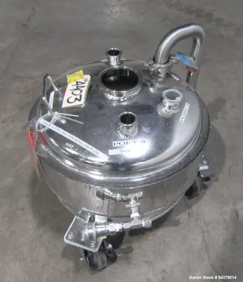 Buy Used 316L Stainless Steel Product Can – 8.7 Gallon Jacketed Tank on Casters