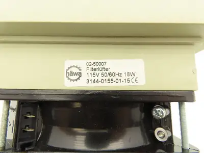 Hawa 3144-0155-01-15 Fan Filter Unit 115V 18W