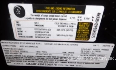 2015 Black Corn Pro 14′ Equipment Trailer, Item # 1795