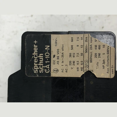 Sprecher+Schuh 25A Contactor