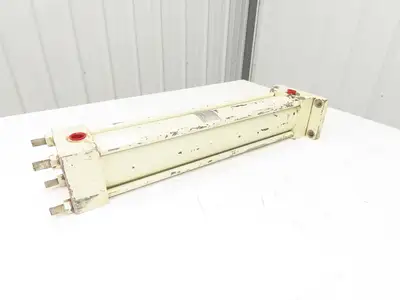 Parker Hannifin Hydraulic Cylinder 4" Bore 20" Stroke Flange Mount Extended Rod