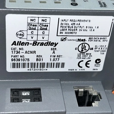 USED Allen-Bradley 1734-ACNR POINT I / O ControlNet