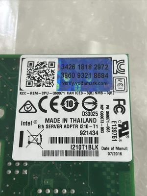 New | in-Stock Intel I210T1BLK Network Cards | J&J Industrial Supply #547298