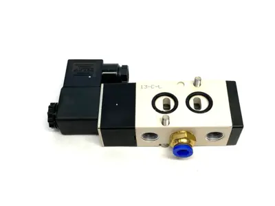 USED AIRTAC SOLENOID VALVE 5/2-WAY NAMUR SERIES, INTERNAL PILOT