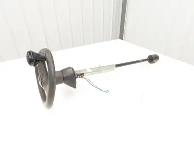 Linde 3355421001 Forklift Steering Wheel & Column W/Horn Removed From E18C-02