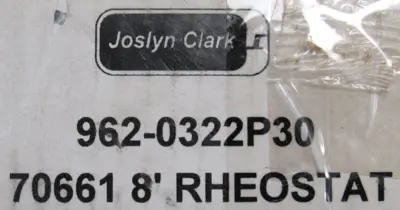 NEW JOSLYN CLARK 62-0322P30 RHEOSTAT 400 OHMS 600V 620322P30