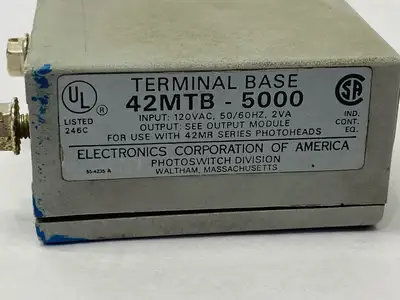 42MTB-5000 | Electronics Corp Of America  Terminal Base Series 5000 - Used