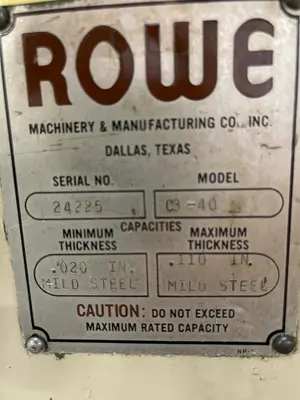 ROWE 10040-DSJ / C3-40 Coil Feed Lines | PressTrader Limited (7)