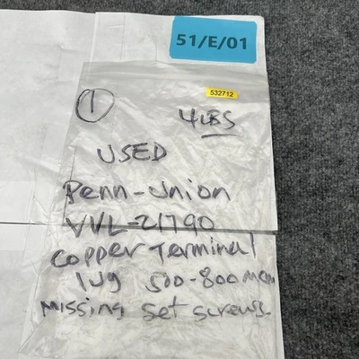 Used PENN-UNION CORP. VVL-21790 Electrical Fittings California US | Davliegogo LLC #1706087