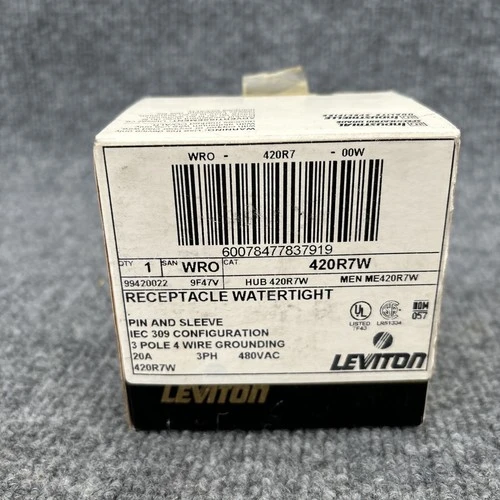 New | in-Stock Leviton 420R7W Misc Electrical & Power Parts California US | Davliegogo LLC #1710497