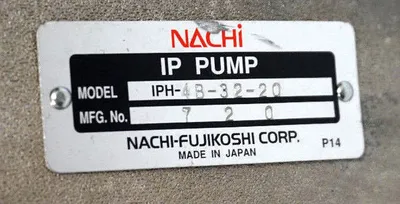NEW NACHI FUJIKOSHI CORP. IPH-48-32-20 IP PUMP IPH483220