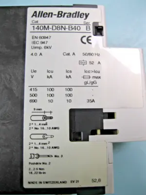 USED Allen-Bradley 140M-D8N-B40