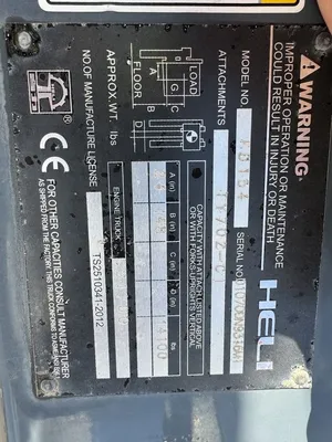 Used 2011 HELI FORKLIFT 2020 SERIES Internal Combustion Forklifts: Pneumatic Tire Minnesota US | Carco Truck & Equipment #1514232