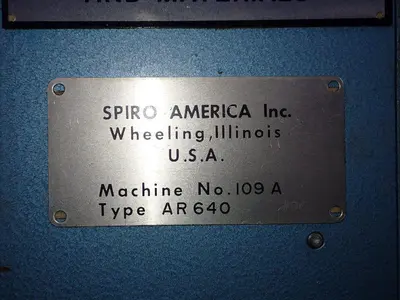 SPIRO AMERICA GORELOCK MODEL #AR640 SHEET ROLL ROLLFORMER: YOBRO #25070