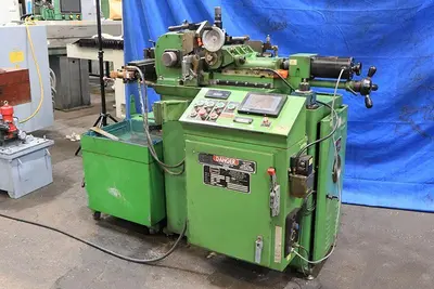 GLEBAR MODEL TF-9DHD  "MADE IN USA" CENTERLESS GRINDER
 PROGRAMMABLE BY TOUCHSCREEN CONTROL,
    AUTO INFEED & THRUFEED