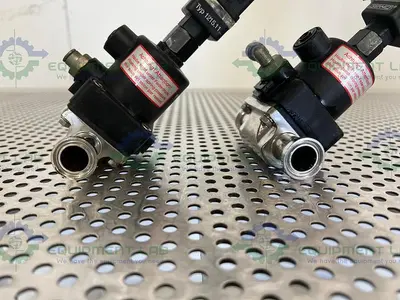 USED LOT OF 2 - GEMU 3/4" DIAPHRAGM VALVE W/  POSITION INDICATOR