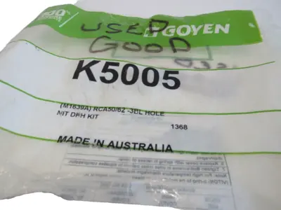 USED PENTAIR/GOYEN K5005 DIAPHRAGM KIT M1639A RCA50/62