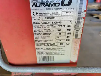 Used 2012 BOLZONI AURAMO BB250011 Forklift Attachments British Columbia CA | Lenmark #1426401