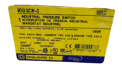 NEW SQUARE D 9012-GCW-2 PRESSURE SWITCH SER.C 9012GCW2
