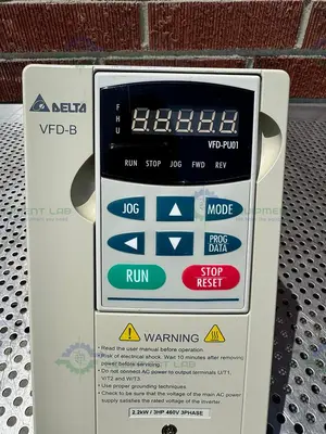 Used DELTA ELECTRONICS VFD022B43B INVERTER DRIVE 3 PH, 0-480V OUTPUT, 0.1-400HZ Electronics & Components California US | Equipment Lab #1271598