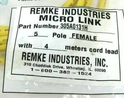 NEW REMKE 305A0131H 5 POLE MICRO-LINK PLUG ASSEMBLY