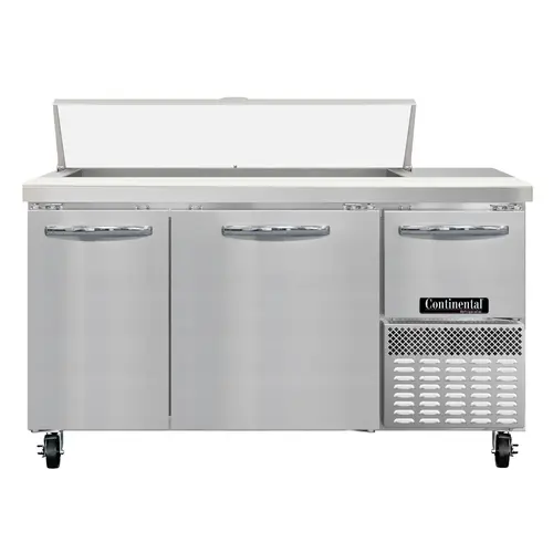 Continental RA60N12 60" Sandwich/salad Prep Table W/ Refrigerated Base, 115v