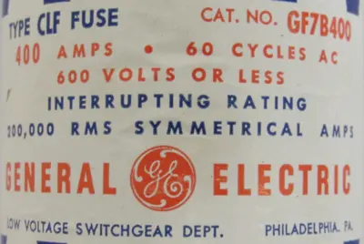 NEW GENERAL ELECTRIC GF7B400 FUSE 400A