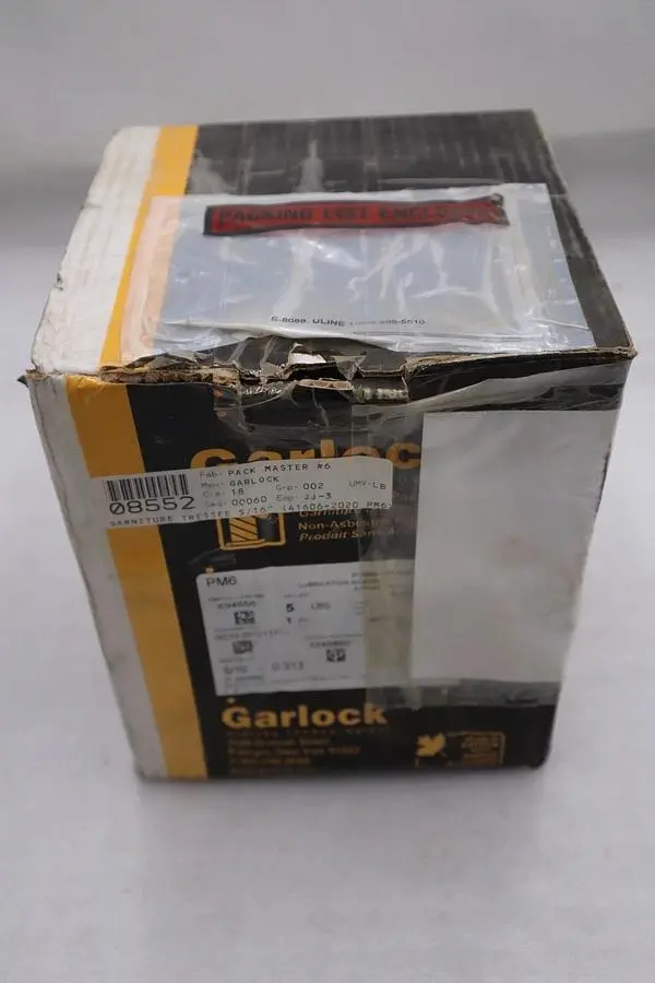 GARLOCK 7.95 MM 5/16" 5 LBS CARBON PACKING - NEW IN BOX - STOCK GF862