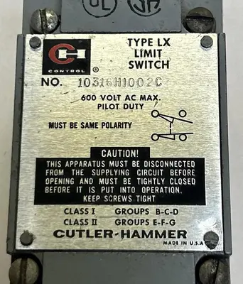 Used CUTLER-HAMMER 10316H1002C Miscellaneous Equipment (Electrical & Power) Ohio US | Surplus Asset Holdings #1236635