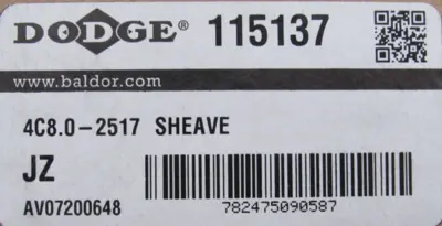 NEW DODGE 115137 SHEAVE 4C8.0-2517