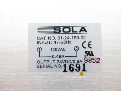 NEW SOLA 81-24-180-2 POWER SUPPLY 120 VAC 50/60 HZ 81241802