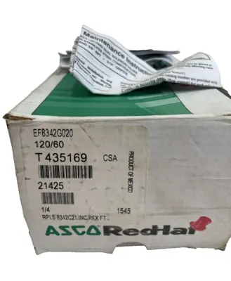 NEW ASCO EF8342G020 120VAC 60HZ SOLENOID VALVE