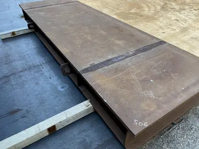 150" X 50" x 13.5"  HEAVY DUTY STEEL LAYOUT TABLE: STOCK #16818