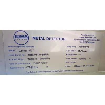 Used Loma IQ2 Drop Thru Freefall Metal Detector