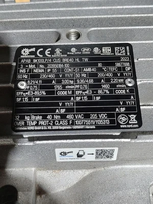 Used NORD SK100LP/4 CUS BRE40 HL TW Gearmotors Kentucky US | Edwards Industrial Repair #1321303