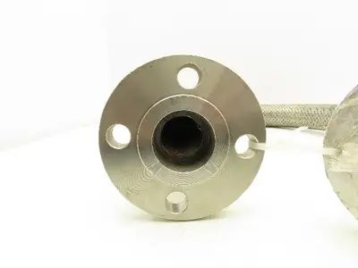 Viraj 1-1/4" x 36" 316L Stainless Steel Braided Flex Hose Flanged Ends 150lb