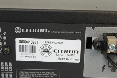 Power Amplifier Crown CDi 1000