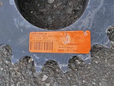 Roller Chain Sprocket HDS100R19, Double Single